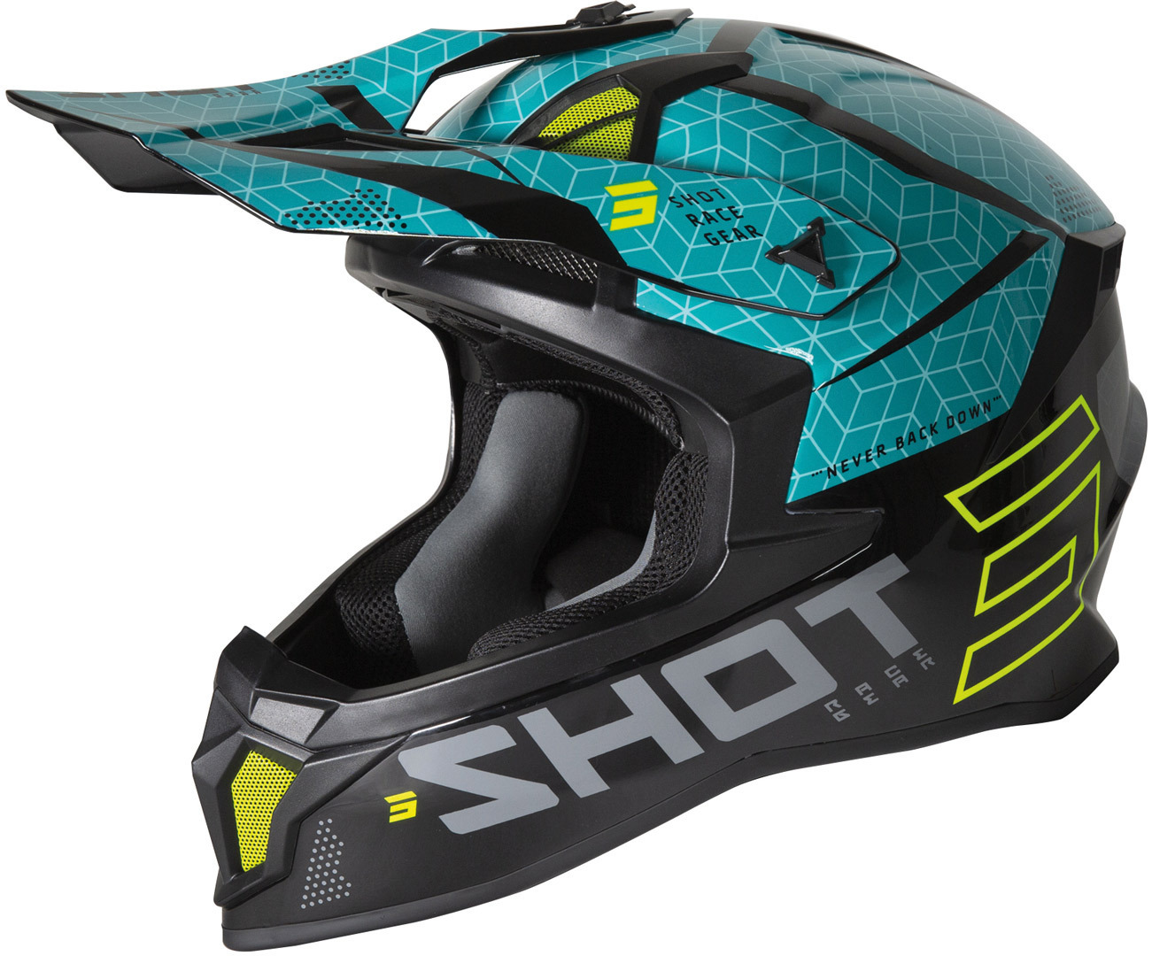 Shot Lite Core Motocross Helm, schwarz-blau, Gre 2XL, schwarz-blau, Gre 2XL