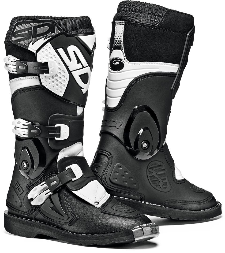 Sidi Flame Kinder Motocross Stiefel, schwarz-weiss, Gre 33, schwarz-weiss, Gre 33