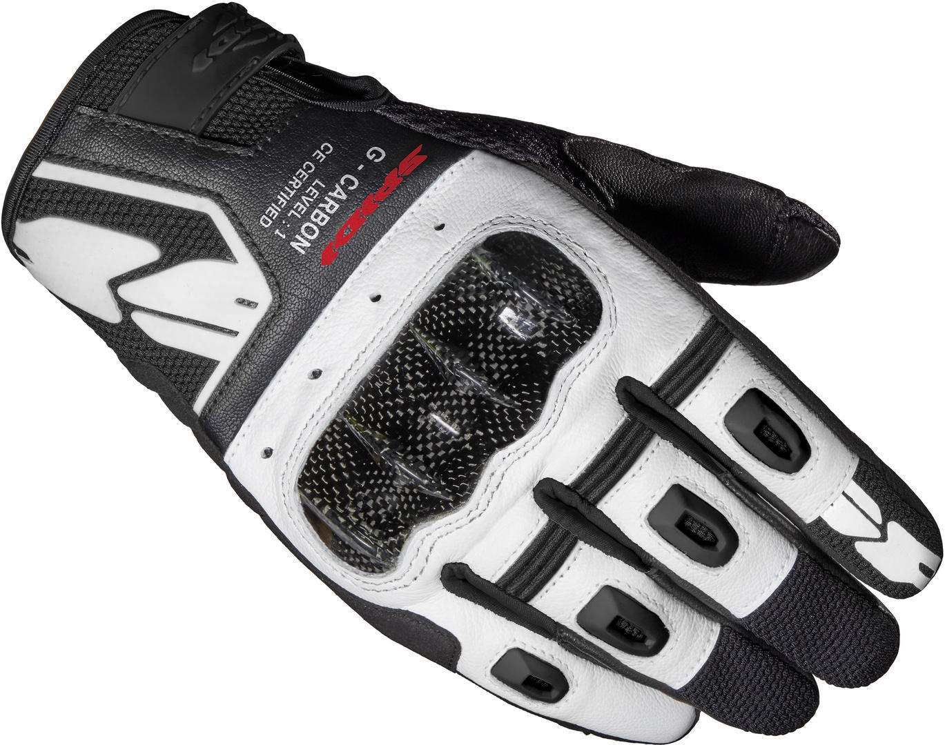 Spidi G-Carbon Motorradhandschuhe, schwarz-weiss, Gre 3XL, schwarz-weiss, Gre 3XL