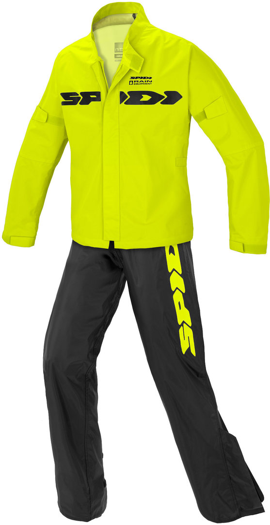 Spidi Sport Rain Kit 2-Teiler Motorrad Regenkombi, schwarz-gelb, Größe M, schwarz-gelb, Größe M