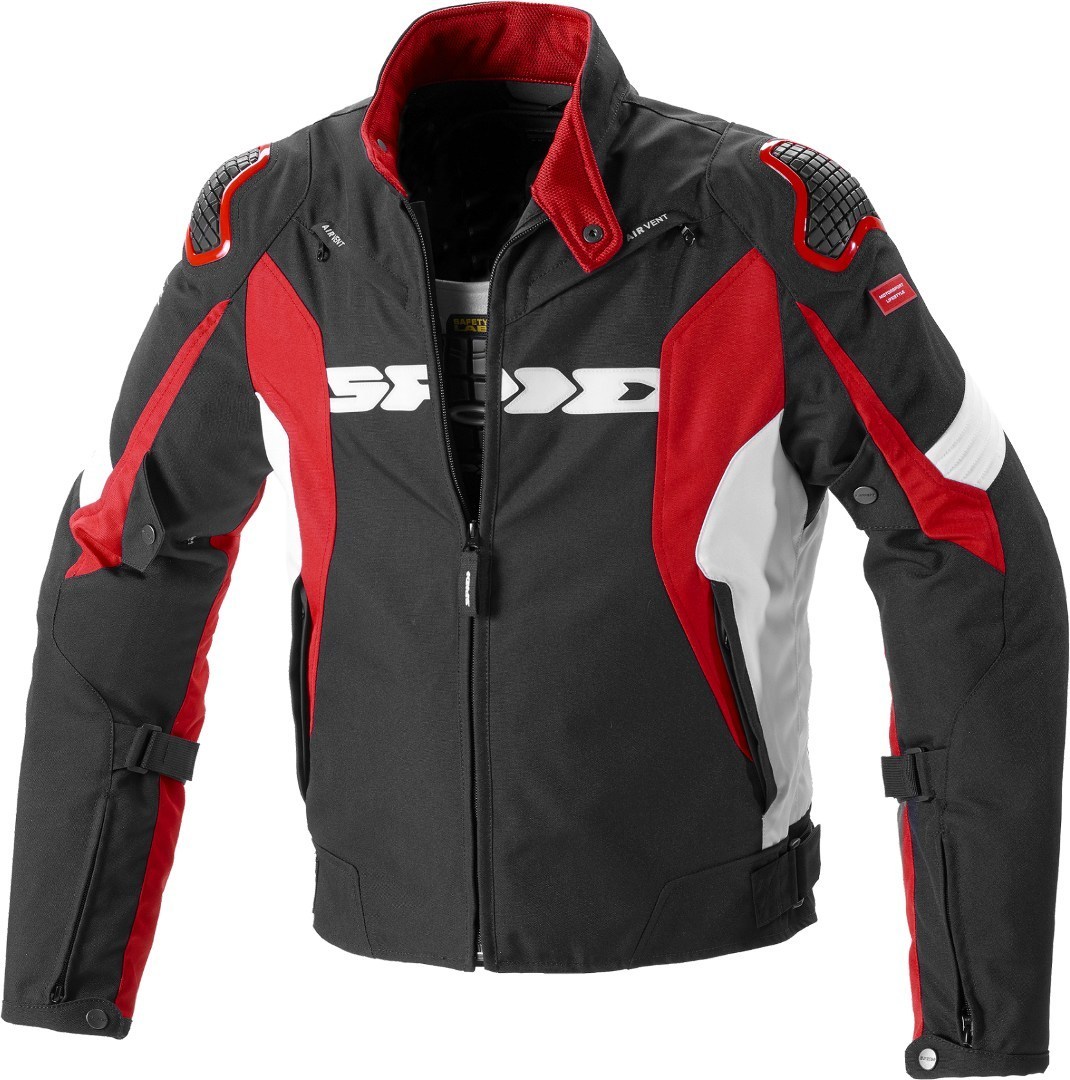 Spidi Sport Warrior H2Out Motorrad Textiljacke, schwarz-rot, Gre L, schwarz-rot, Gre L