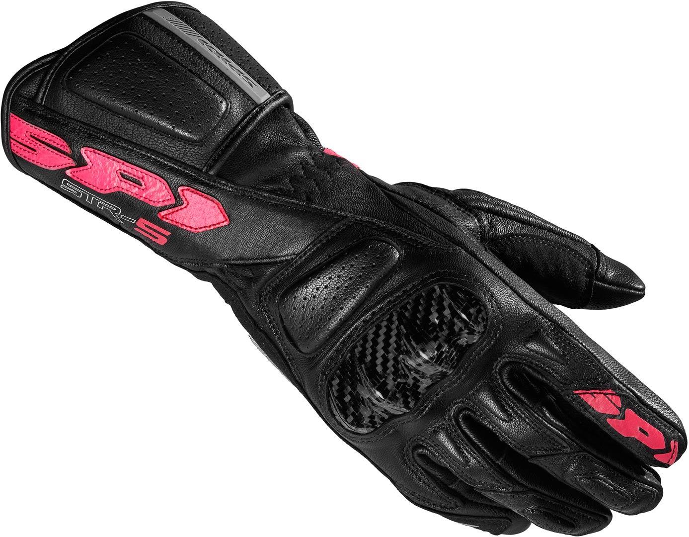 Spidi STR-5 Damen Motorrad Handschuhe, schwarz-pink, Gre XS, schwarz-pink, Gre XS