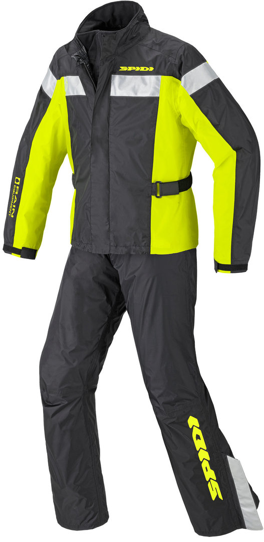 Spidi Touring Rain Kit 2-Teiler Motorrad Regenkombi, schwarz-gelb, Gre S, schwarz-gelb, Gre S
