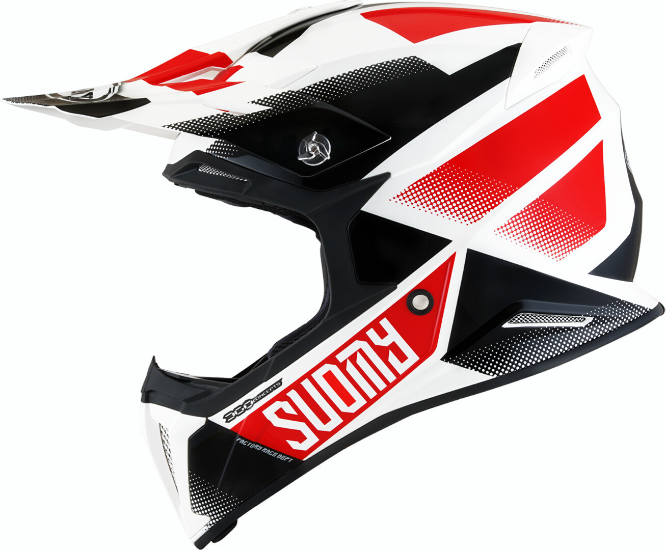 Suomy X-Wing Grip Motocross Helm, schwarz-weiss-rot, Größe XL, schwarz-weiss-rot, Größe XL