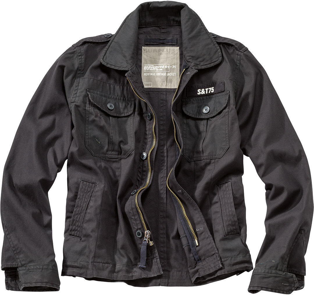 Surplus Heritage Vintage Jacke, schwarz, Gre 3XL, schwarz, Gre 3XL
