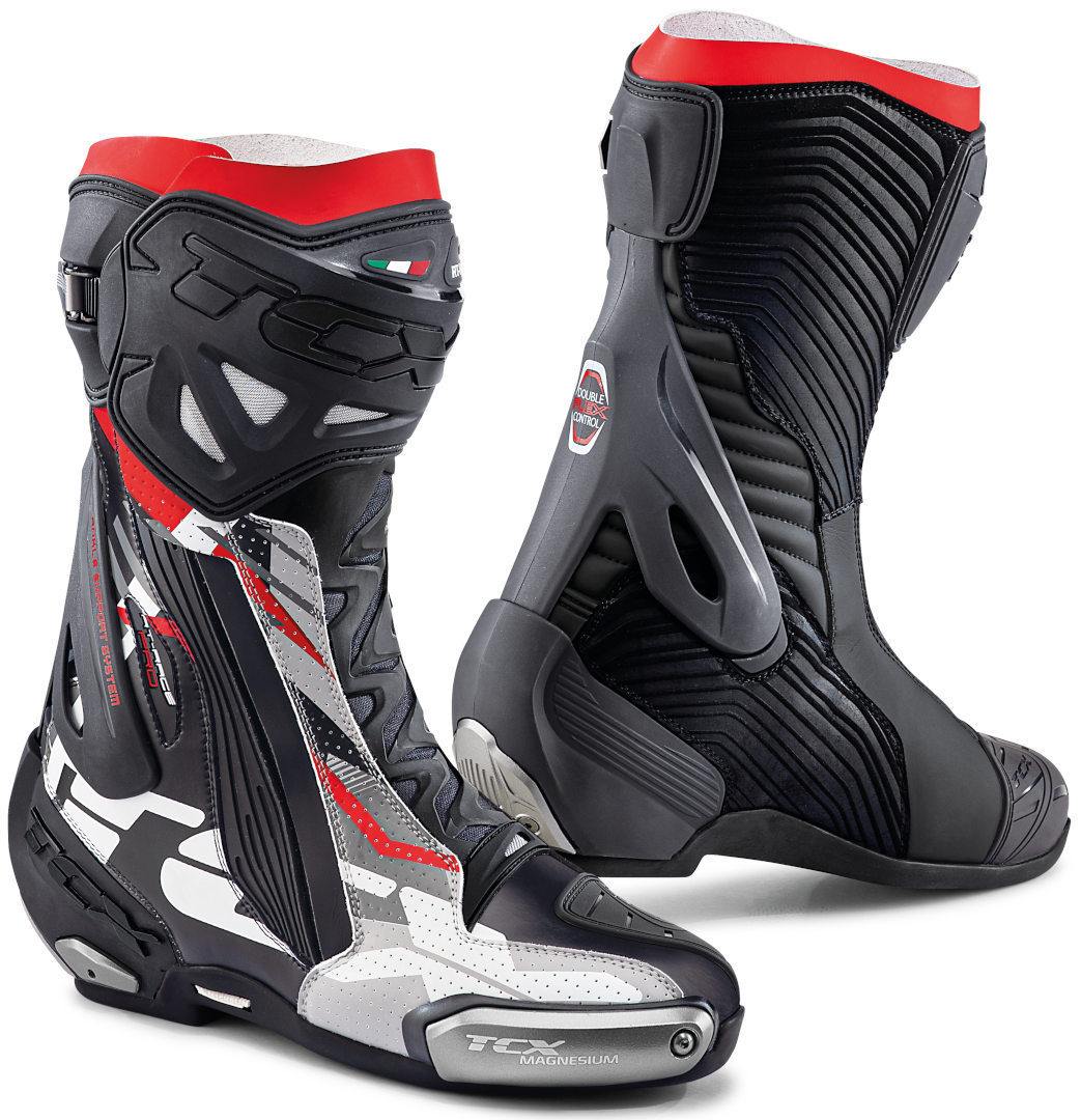 TCX RT-Race Pro Air perforierte Motorradstiefel, schwarz-grau-rot, Gre 42, schwarz-grau-rot, Gre 42 unter Motorradstiefel