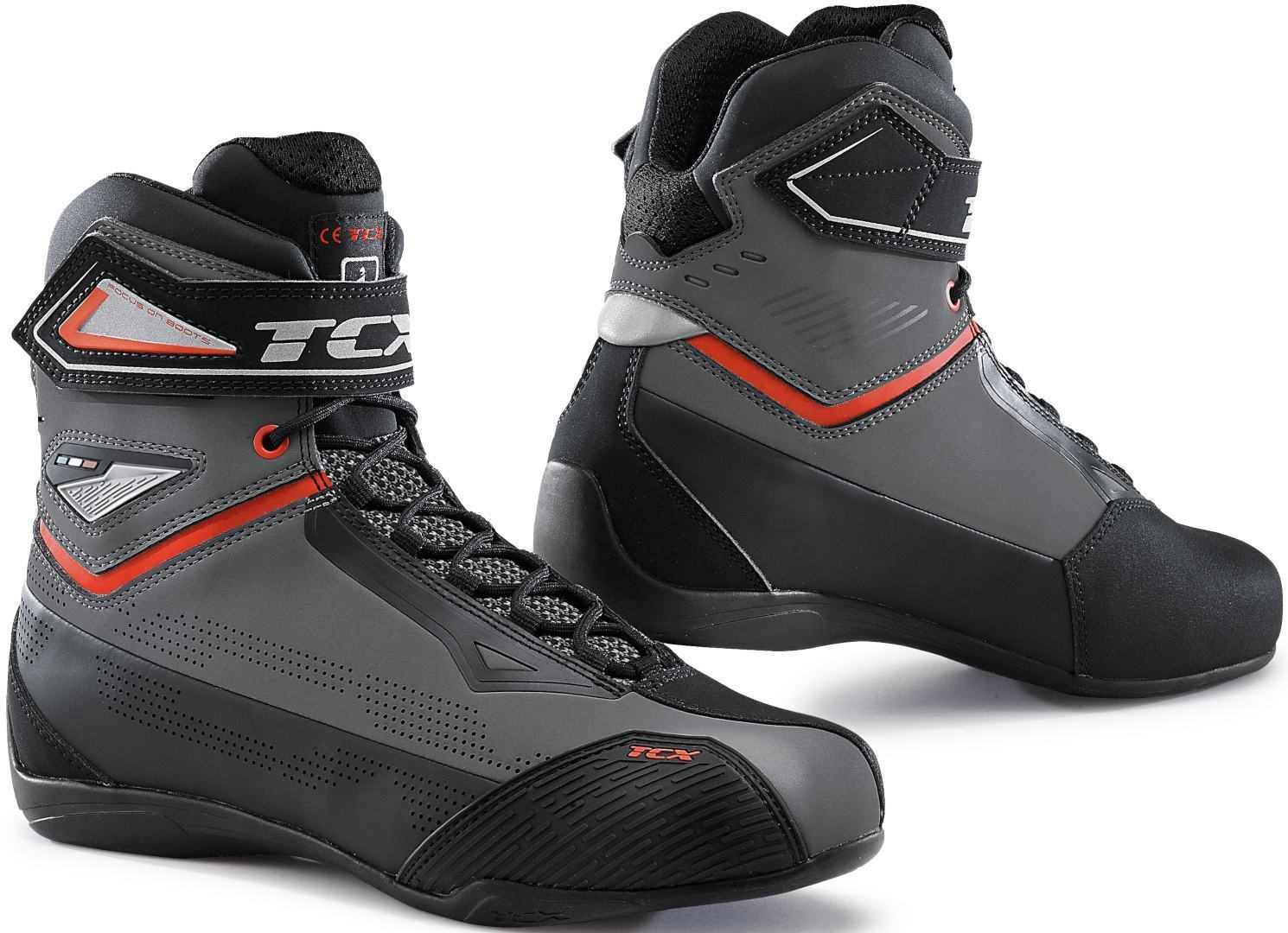 TCX Rush 2 Air perforierte Motorradschuhe, grau-rot, Gre 40, grau-rot, Gre 40