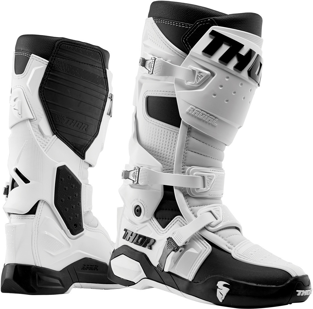 Thor Radial Motocross Stiefel, schwarz-weiss, Gre 50, schwarz-weiss, Gre 50