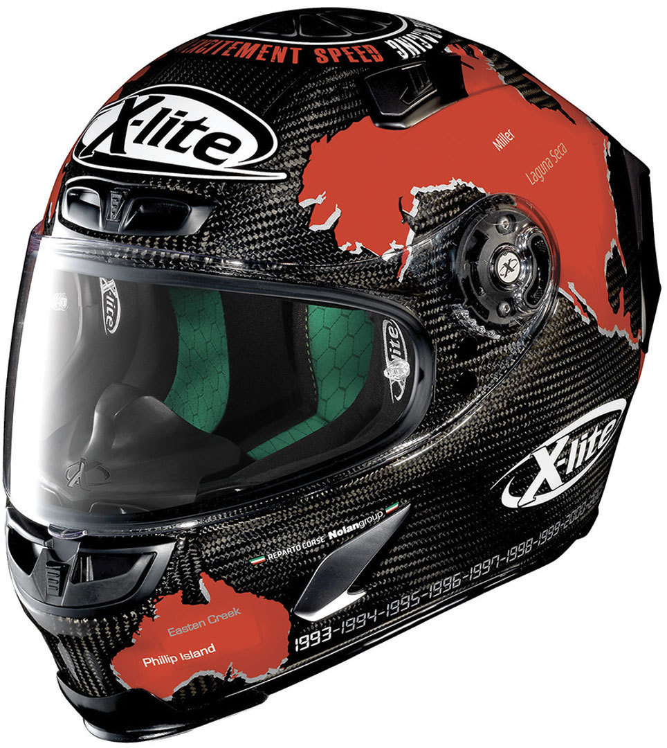 X-Lite X-803 Ultra Carbon Checa Integralhelm, schwarz-rot, Gre XL, schwarz-rot, Gre XL